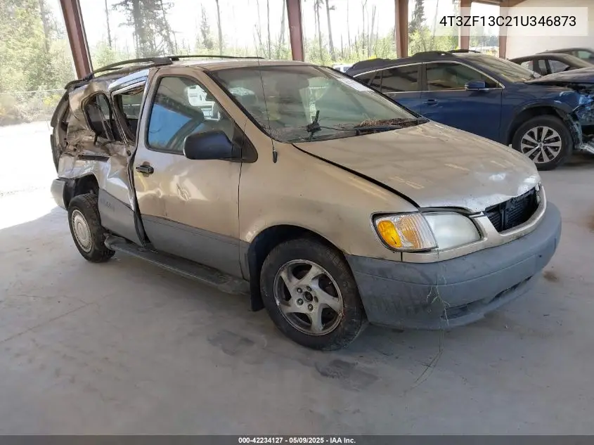 2001 Toyota Sienna Le VIN: 4T3ZF13C21U346873 Lot: 42234127