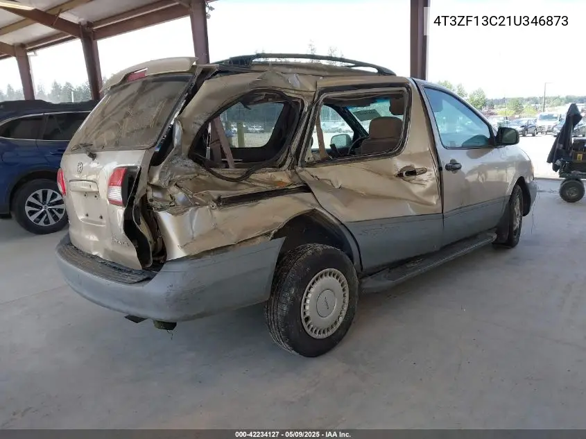 2001 Toyota Sienna Le VIN: 4T3ZF13C21U346873 Lot: 42234127