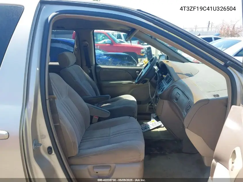 2001 Toyota Sienna Ce VIN: 4T3ZF19C41U326504 Lot: 42235738