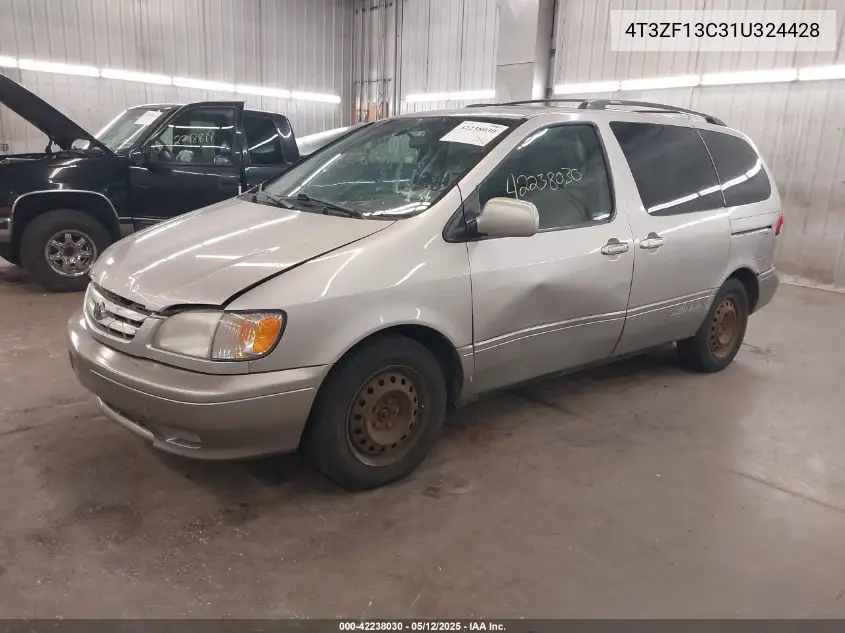 2001 Toyota Sienna Xle VIN: 4T3ZF13C31U324428 Lot: 42238030