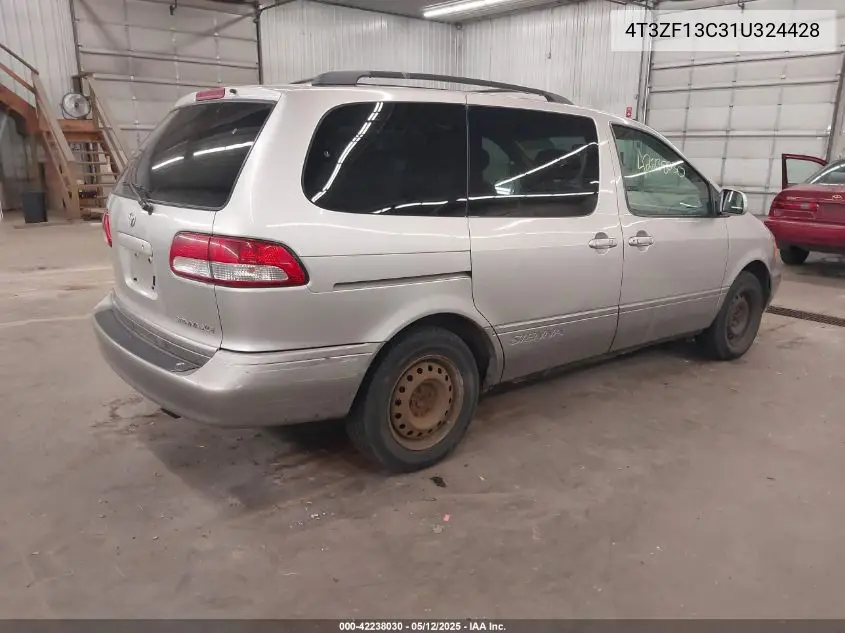 2001 Toyota Sienna Xle VIN: 4T3ZF13C31U324428 Lot: 42238030