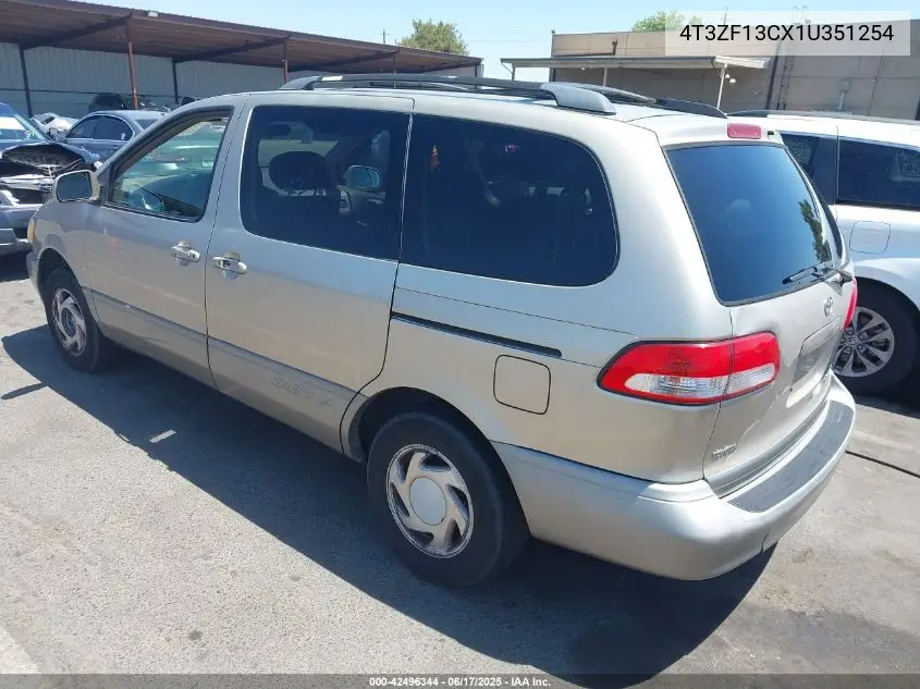 2001 Toyota Sienna Xle VIN: 4T3ZF13CX1U351254 Lot: 42496344