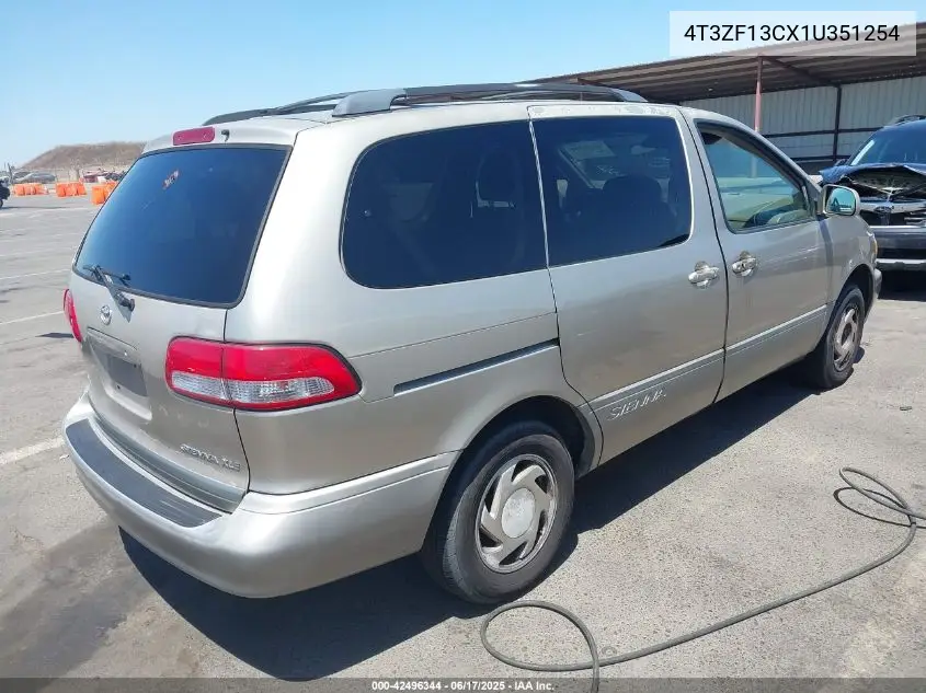 2001 Toyota Sienna Xle VIN: 4T3ZF13CX1U351254 Lot: 42496344