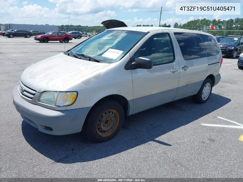2001 Toyota Sienna Ce VIN: 4T3ZF19C51U405471 Lot: 42523288