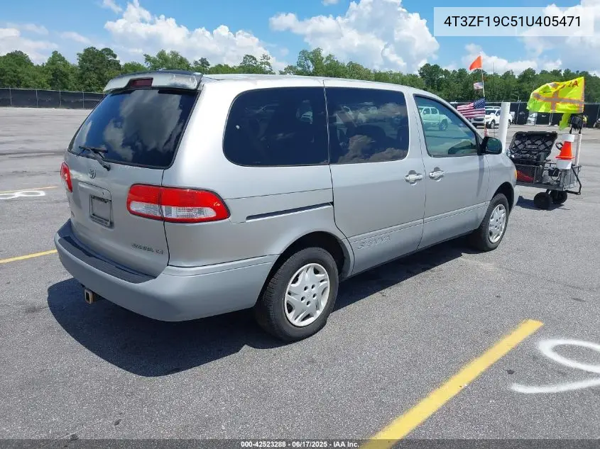 2001 Toyota Sienna Ce VIN: 4T3ZF19C51U405471 Lot: 42523288
