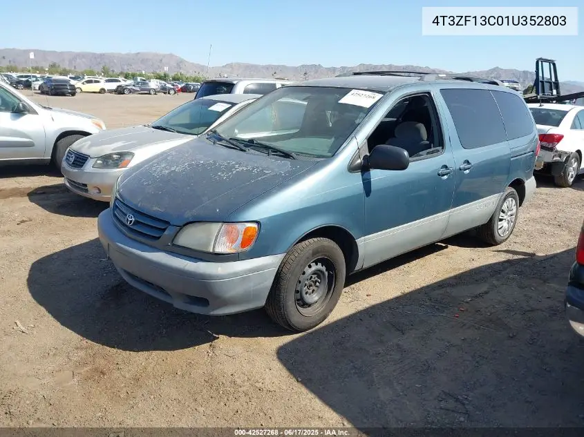 2001 Toyota Sienna Le VIN: 4T3ZF13C01U352803 Lot: 42527268