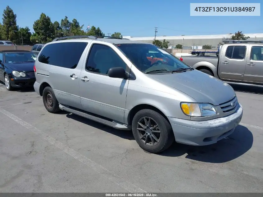 2001 Toyota Sienna Le VIN: 4T3ZF13C91U384987 Lot: 42531543
