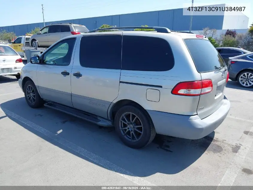 2001 Toyota Sienna Le VIN: 4T3ZF13C91U384987 Lot: 42531543