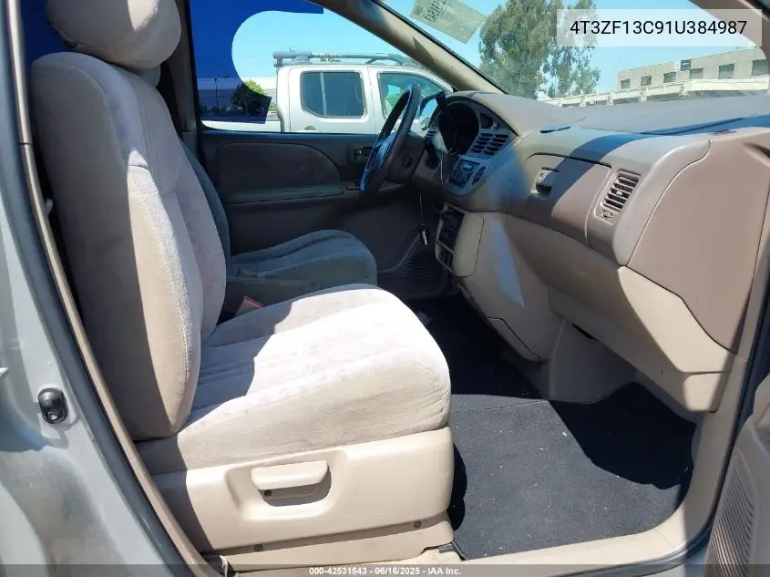 2001 Toyota Sienna Le VIN: 4T3ZF13C91U384987 Lot: 42531543