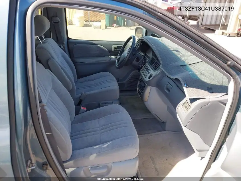 2001 Toyota Sienna Le VIN: 4T3ZF13C41U387019 Lot: 42540086