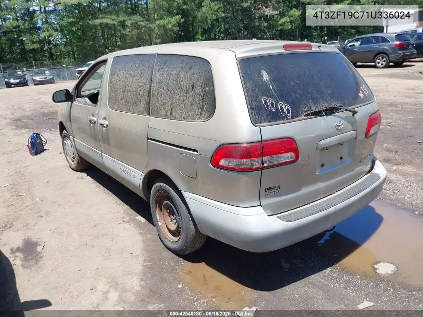 2001 Toyota Sienna Ce VIN: 4T3ZF19C71U336024 Lot: 42546180