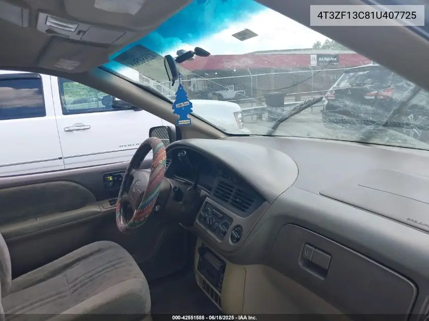 2001 Toyota Sienna Le VIN: 4T3ZF13C81U407725 Lot: 42551588