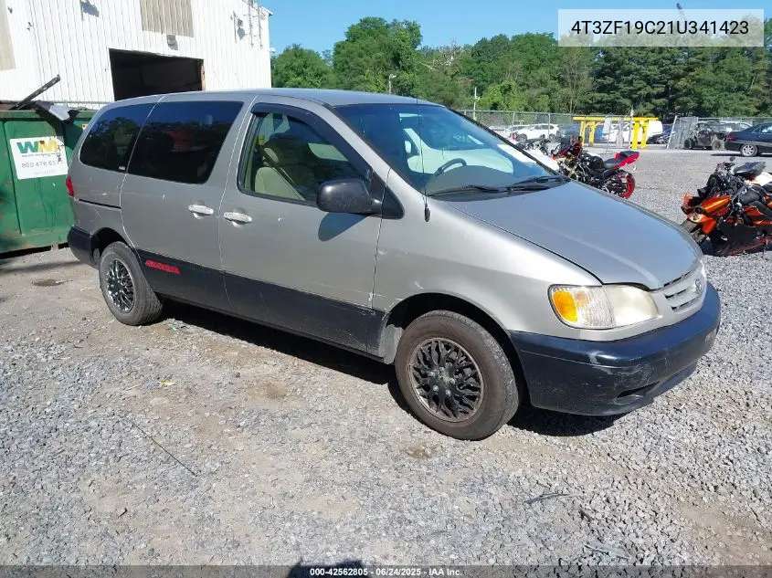 2001 Toyota Sienna Ce VIN: 4T3ZF19C21U341423 Lot: 42562805