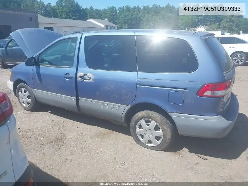 2001 Toyota Sienna Ce VIN: 4T3ZF19C51U399333 Lot: 42576712