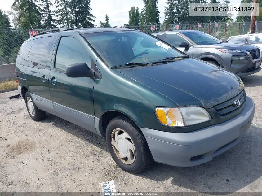 2001 Toyota Sienna Le VIN: 4T3ZF13C51U341392 Lot: 42592310