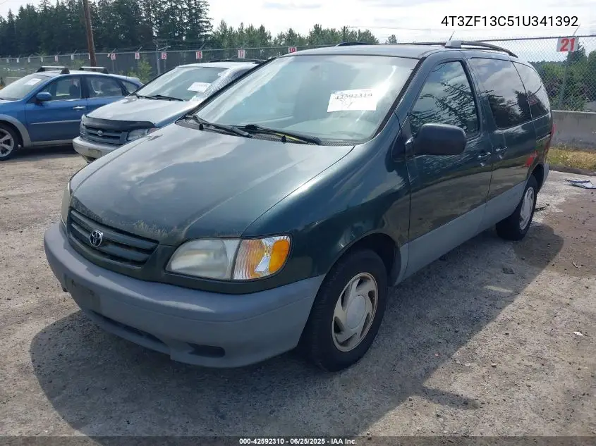 2001 Toyota Sienna Le VIN: 4T3ZF13C51U341392 Lot: 42592310