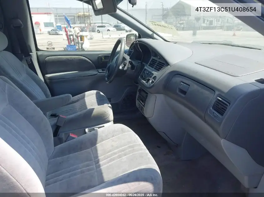 2001 Toyota Sienna Le VIN: 4T3ZF13C51U408654 Lot: 42604042