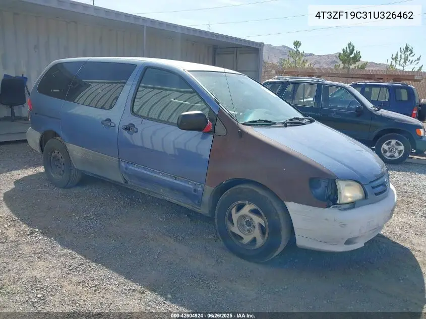 2001 Toyota Sienna Ce VIN: 4T3ZF19C31U326462 Lot: 42604924