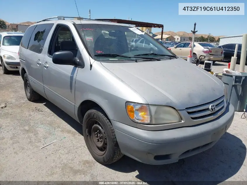 2001 Toyota Sienna Ce VIN: 4T3ZF19C61U412350 Lot: 42618392