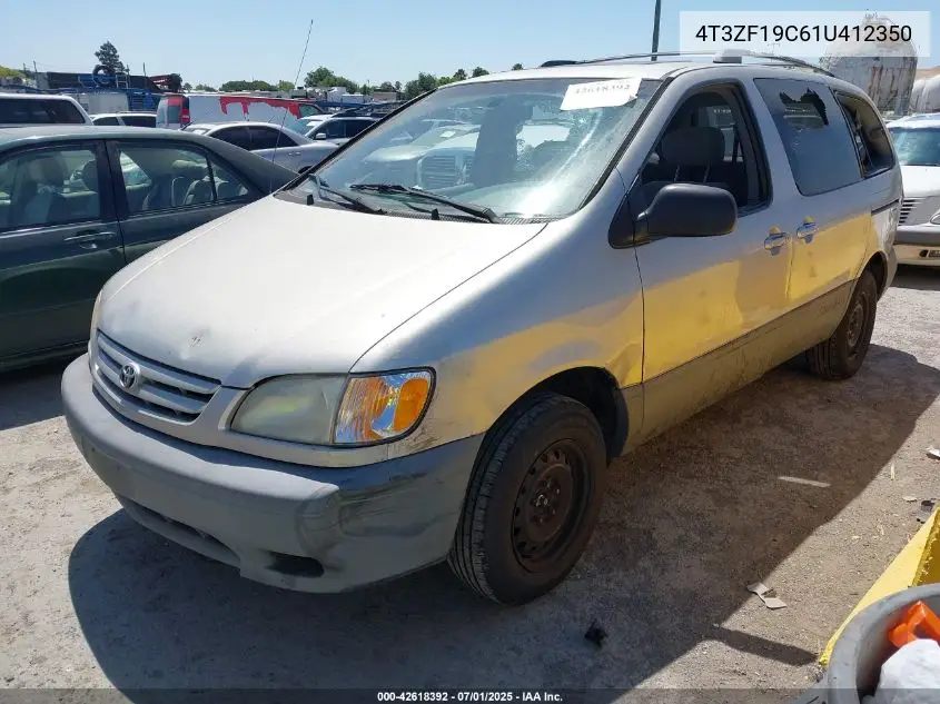 2001 Toyota Sienna Ce VIN: 4T3ZF19C61U412350 Lot: 42618392