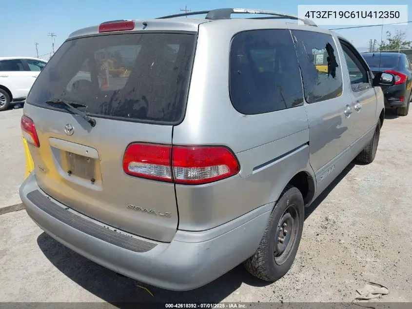 2001 Toyota Sienna Ce VIN: 4T3ZF19C61U412350 Lot: 42618392