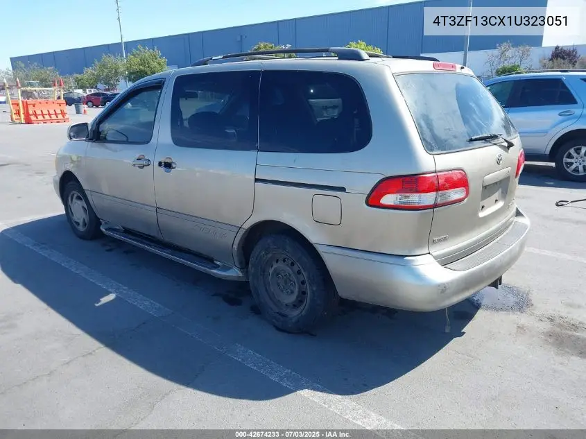2001 Toyota Sienna Xle VIN: 4T3ZF13CX1U323051 Lot: 42674233