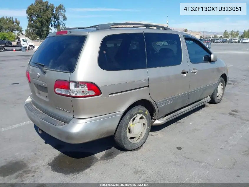 2001 Toyota Sienna Xle VIN: 4T3ZF13CX1U323051 Lot: 42674233