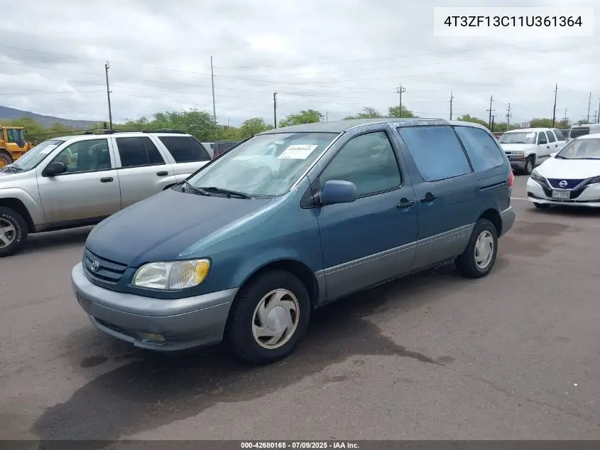 2001 Toyota Sienna Le VIN: 4T3ZF13C11U361364 Lot: 42680165