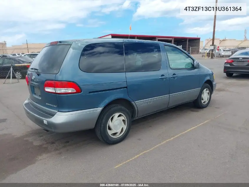 2001 Toyota Sienna Le VIN: 4T3ZF13C11U361364 Lot: 42680165