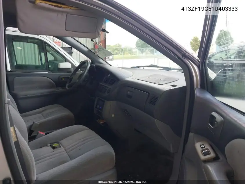 2001 Toyota Sienna Ce VIN: 4T3ZF19C51U403333 Lot: 42746781