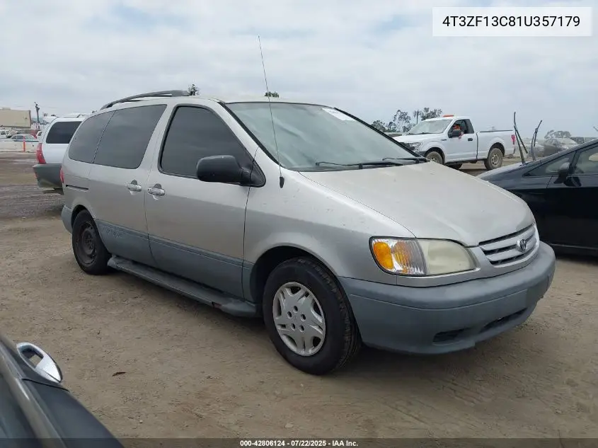 2001 Toyota Sienna Le VIN: 4T3ZF13C81U357179 Lot: 42806124