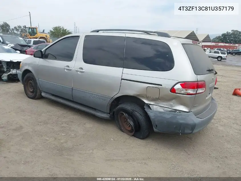 2001 Toyota Sienna Le VIN: 4T3ZF13C81U357179 Lot: 42806124