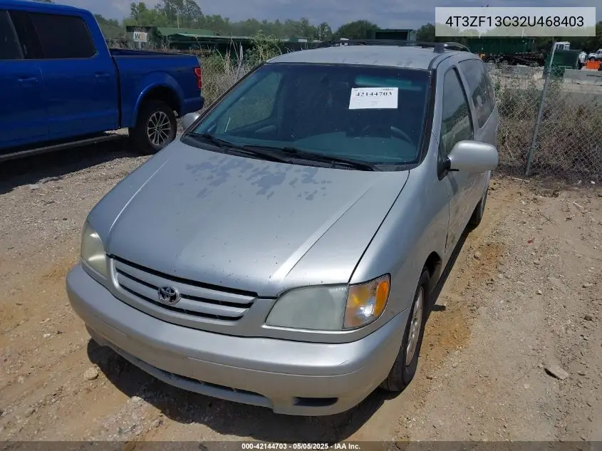 2002 Toyota Sienna Le VIN: 4T3ZF13C32U468403 Lot: 42144703