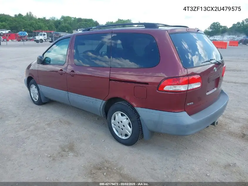 2002 Toyota Sienna Le/Xle VIN: 4T3ZF13CX2U479575 Lot: 42176473