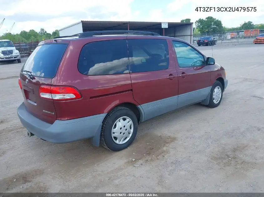 2002 Toyota Sienna Le/Xle VIN: 4T3ZF13CX2U479575 Lot: 42176473