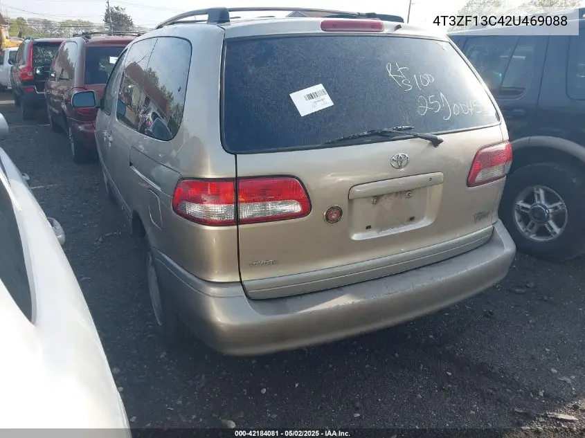 2002 Toyota Sienna Le VIN: 4T3ZF13C42U469088 Lot: 42184081