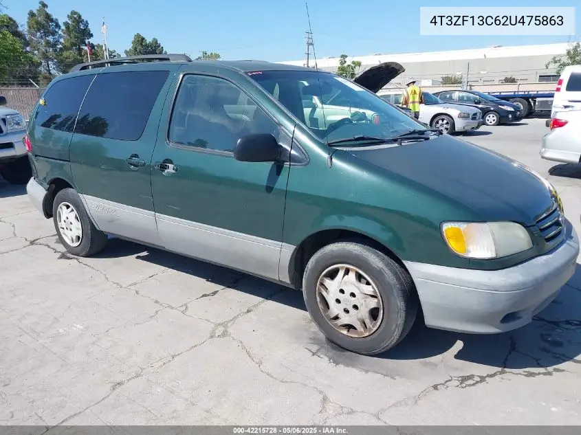 2002 Toyota Sienna Le VIN: 4T3ZF13C62U475863 Lot: 42215728