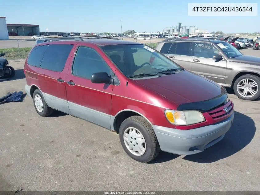 2002 Toyota Sienna Le VIN: 4T3ZF13C42U436544 Lot: 42217502