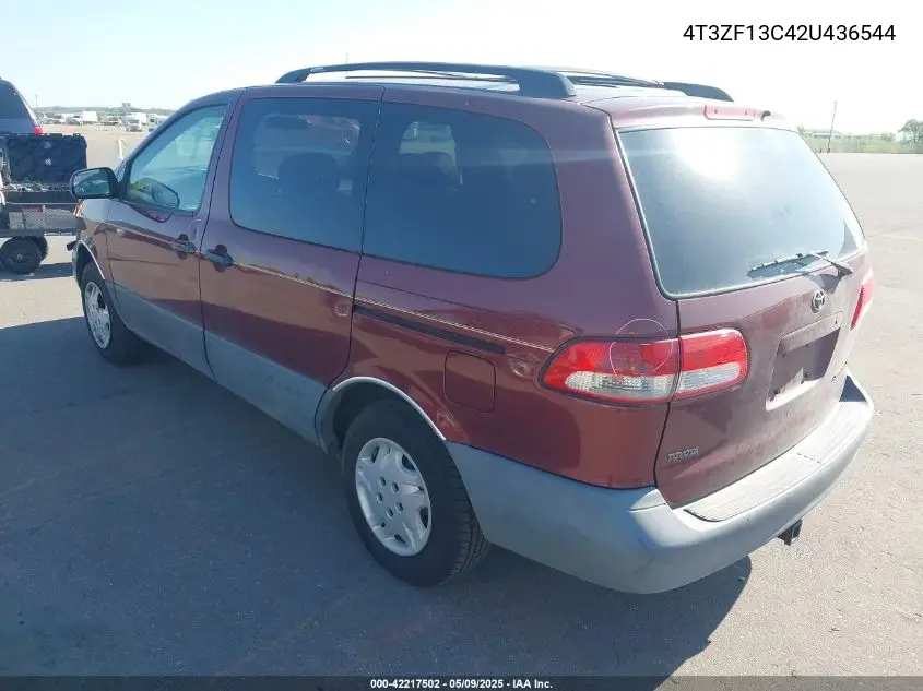 2002 Toyota Sienna Le VIN: 4T3ZF13C42U436544 Lot: 42217502