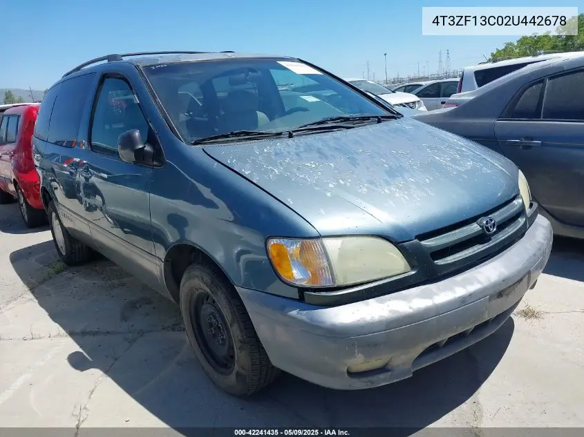 2002 Toyota Sienna Xle VIN: 4T3ZF13C02U442678 Lot: 42241435