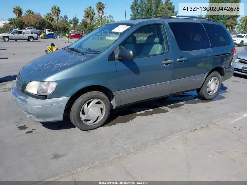 2002 Toyota Sienna Xle VIN: 4T3ZF13C02U442678 Lot: 42241435