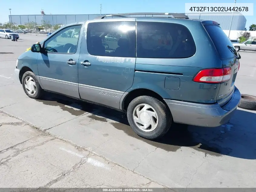 2002 Toyota Sienna Xle VIN: 4T3ZF13C02U442678 Lot: 42241435