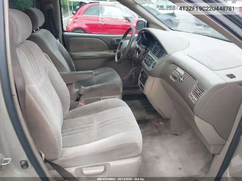 2002 Toyota Sienna Ce VIN: 4T3ZF19C22U448781 Lot: 42249683