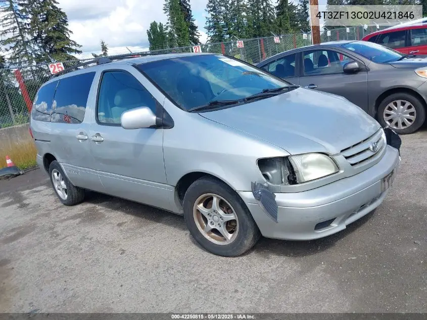 2002 Toyota Sienna Le VIN: 4T3ZF13C02U421846 Lot: 42250815