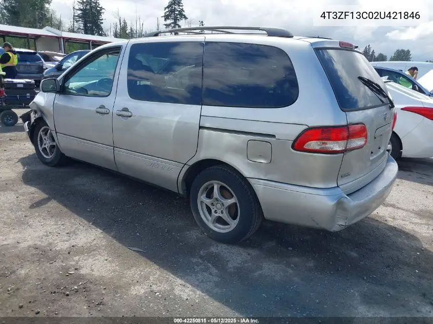 2002 Toyota Sienna Le VIN: 4T3ZF13C02U421846 Lot: 42250815