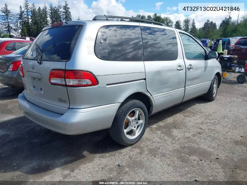 2002 Toyota Sienna Le VIN: 4T3ZF13C02U421846 Lot: 42250815