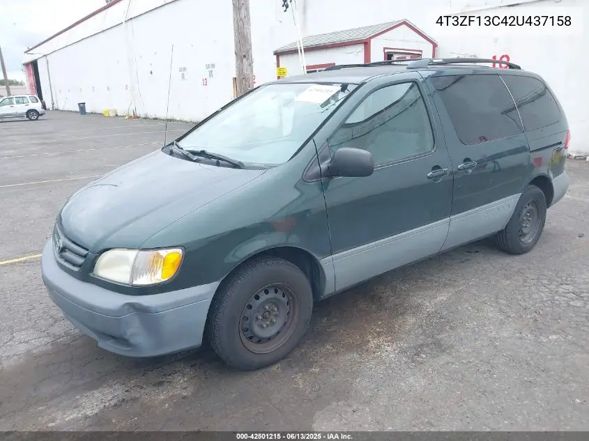 2002 Toyota Sienna Le VIN: 4T3ZF13C42U437158 Lot: 42501215