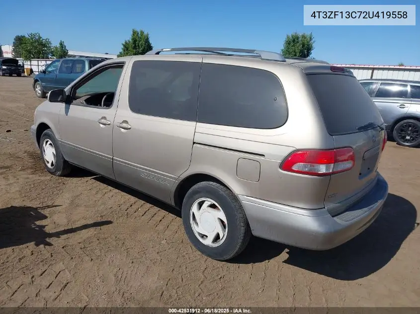 2002 Toyota Sienna Xle VIN: 4T3ZF13C72U419558 Lot: 42531912