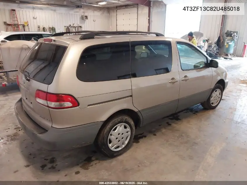 2002 Toyota Sienna Le VIN: 4T3ZF13C82U485018 Lot: 42533802
