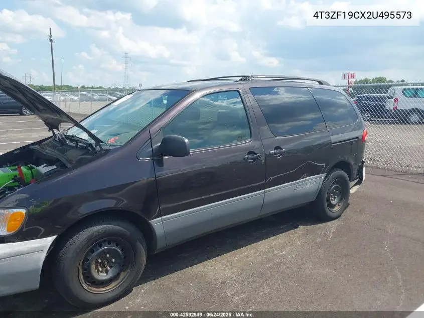 2002 Toyota Sienna Ce VIN: 4T3ZF19CX2U495573 Lot: 42592549